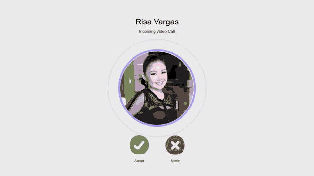 a screen shot of a video call with risa vargas on it