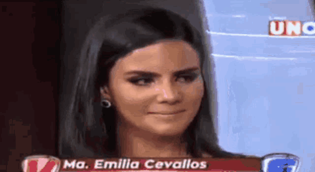 emilia cevallos is the name of the woman on the television screen