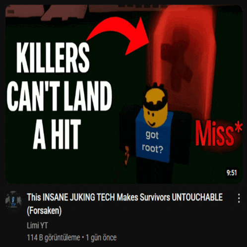a video that says killers can 't land a hit on it
