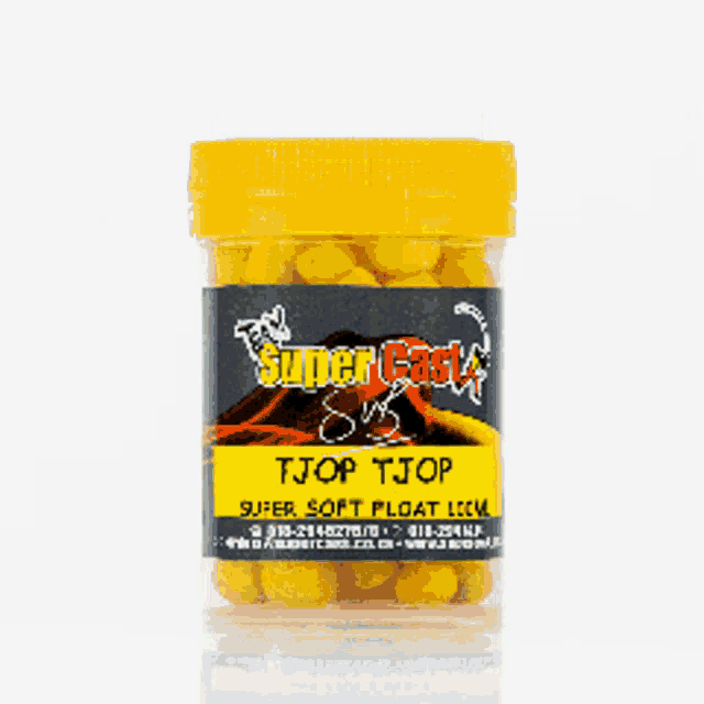 a jar of super cast tjop tjop super soft floatation