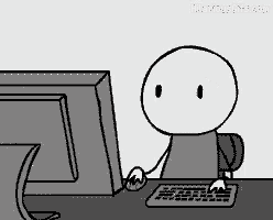a person is pressing a button that says nope on it