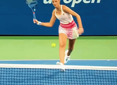 Karolina Pliskova Forehand Slice GIF - Karolina Pliskova Forehand Slice Tennis GIFs