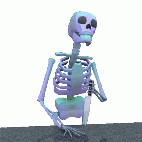 Skeleton Playing GIF