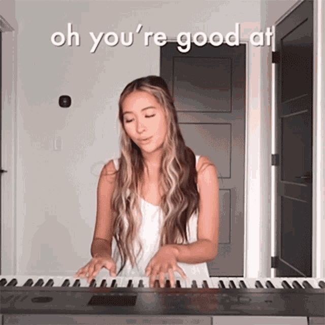 Oh Youre Good At Making Me Feel Good Caroline Manning GIF - Oh Youre Good At Making Me Feel Good Caroline Manning Dear My Love I Love Everything About You Song GIFs