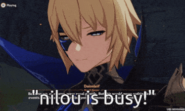 a screenshot of a video game shows a character named dainsleit