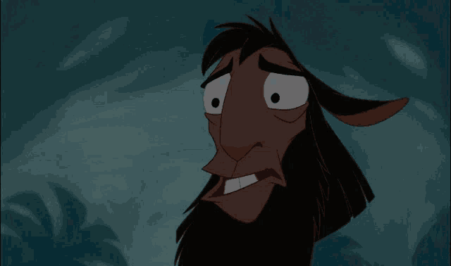 a close up of a cartoon character making a funny face