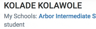 kolade kolawole my schools arbor intermediate student
