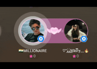 a man and a woman are on a screen with the name millionaire and misty