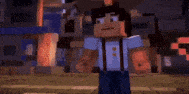 a minecraft character is standing next to a burning skeleton .
