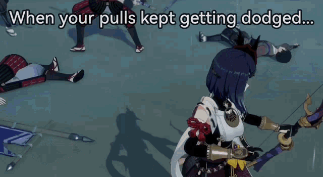 when your pulls kept getting dogged is written on a video game screen