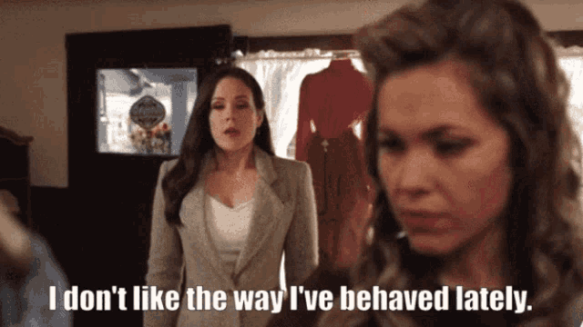 Wcth Hearties Departie Snark Departies Elizabeth Rosemary I Dont Like The Way Ive Behaved Lately GIF - Wcth Hearties Departie Snark Departies Elizabeth Rosemary I Dont Like The Way Ive Behaved Lately I Havent Been Myself GIFs