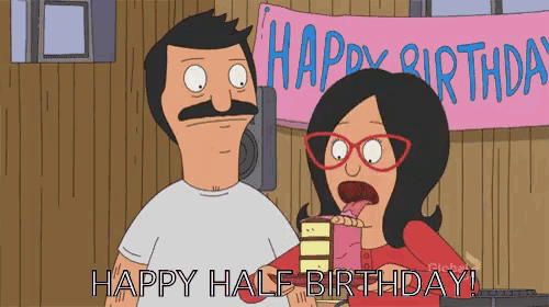bob 's burgers bob and wendy are celebrating a half birthday