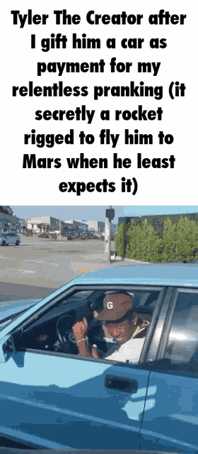tyler the creator gifted him a car as payment for a relentless pranking