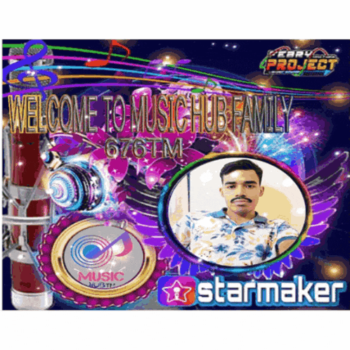 a poster that says welcome to music hub family on it