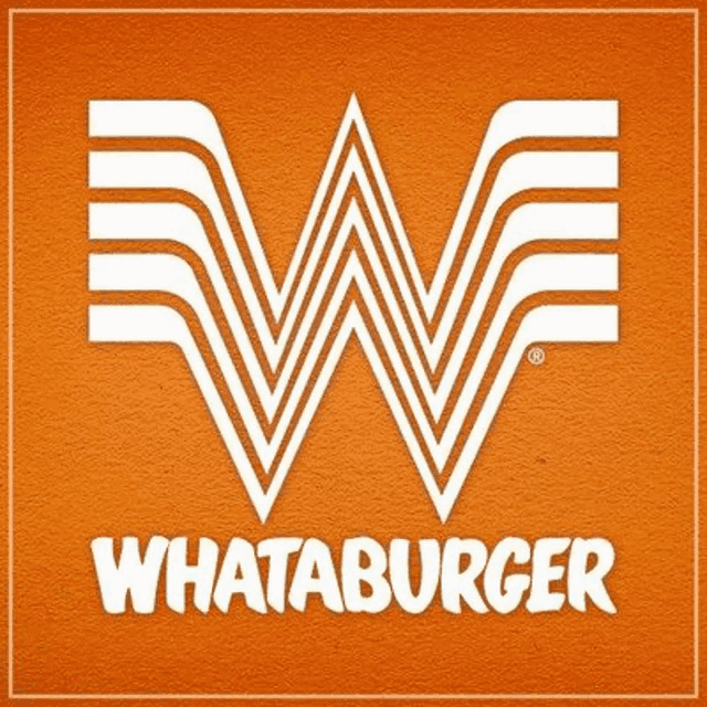 the whataburger logo is on an orange background .