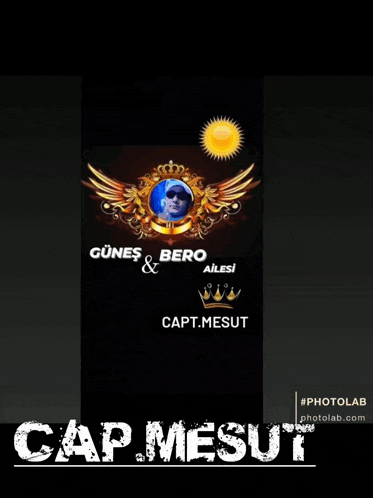 a picture of a man with the name cap mesut on the bottom