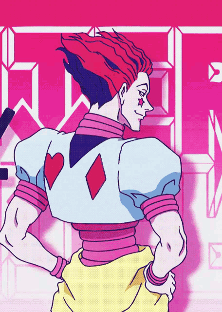 a drawing of a man with red hair and diamonds on his shirt