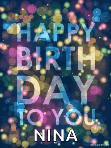 a poster that says happy birthday nina on it