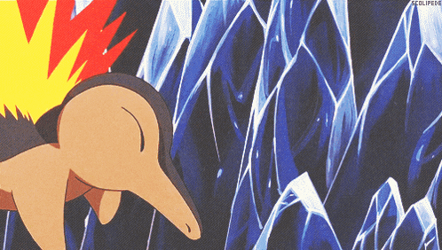 a cartoon drawing of a pokemon with a fire coming out of it