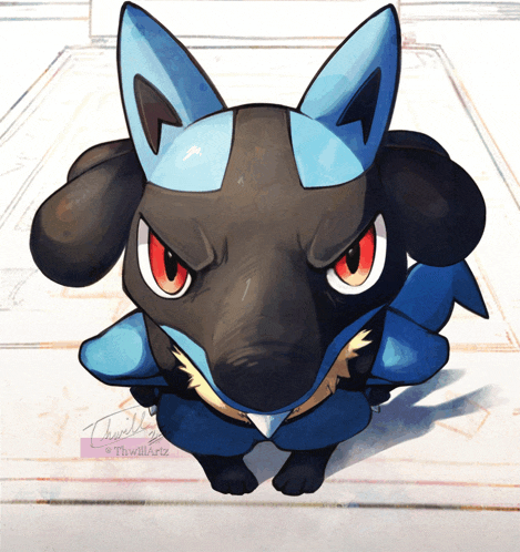 a drawing of a pokemon with a signature that says t.h. will artz