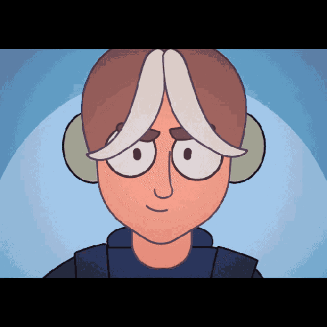 a cartoon drawing of a man wearing ear defenders