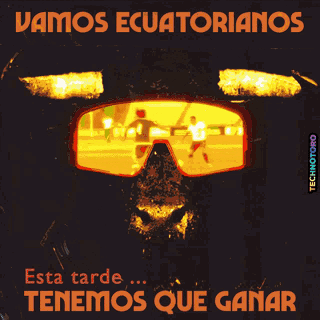 a poster that says vamos ecuatorianos with a skull on it