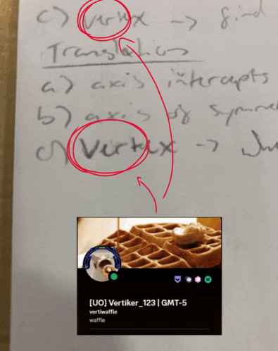 a picture of a waffle on a piece of paper that says ' uo ' on the bottom