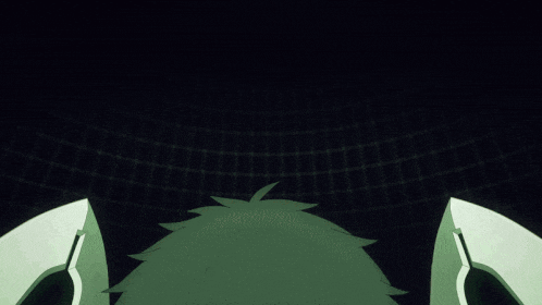 a close up of a person 's head with a grid background