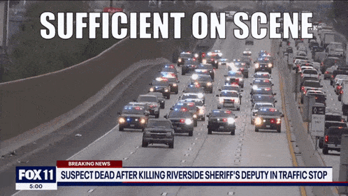 a fox 11 news report about a suspect dead after killing riverside sheriff 's deputy