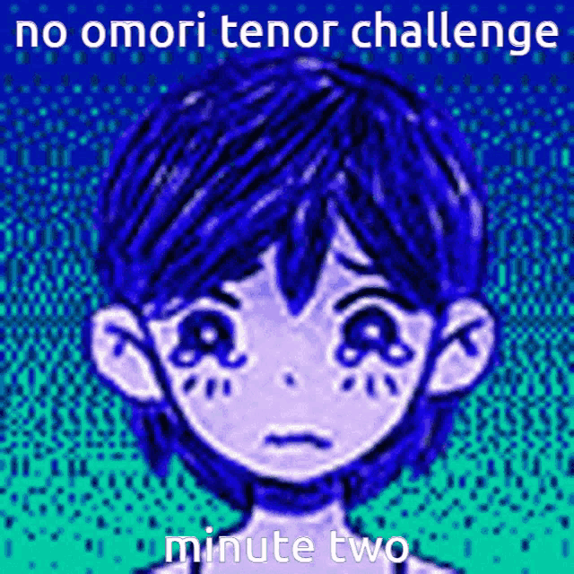 a drawing of a girl with the words no omori tenor challenge minute two at the top