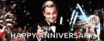 Leonardo Dicaprio Cheers GIF - Leonardo Dicaprio Cheers Happy Anniversary GIFs