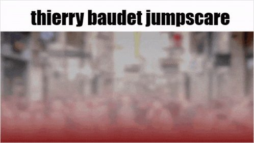 a blurred image with the words thierry baudet jumpscare on top
