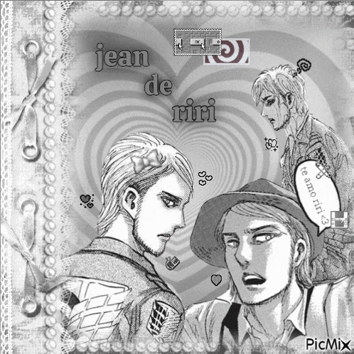 a black and white drawing of a man with the name jean de riri on it