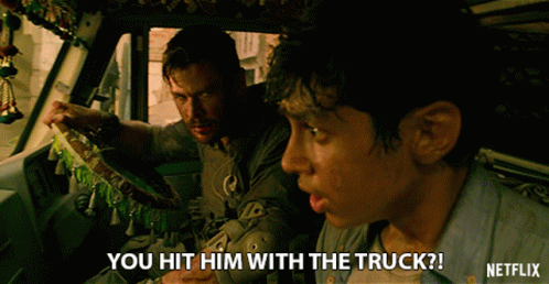 You Hit Him With The Truck Suprised GIF - You Hit Him With The Truck Suprised Shocked GIFs
