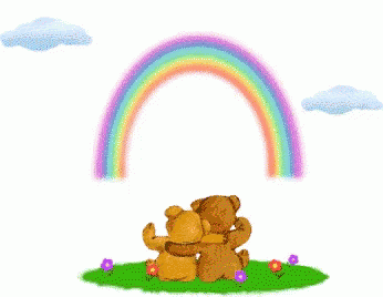 Bear Rainbow GIF - Bear Rainbow Hug GIFs