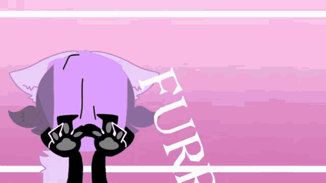 a drawing of a cat with the word furry on the bottom right