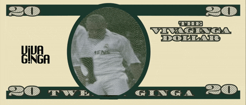 a 20 dollar bill with a picture of a man in a soccer uniform