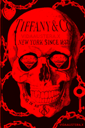 a poster with a skull and the words tiffany & co. on it