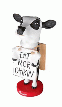 Chickfila GIF - Cow Bobblehead Eat More Chicken GIFs