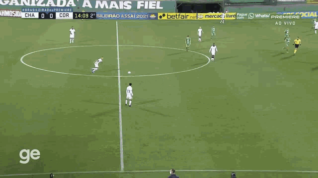 a soccer game is being played in a stadium with a sign that says saida 2