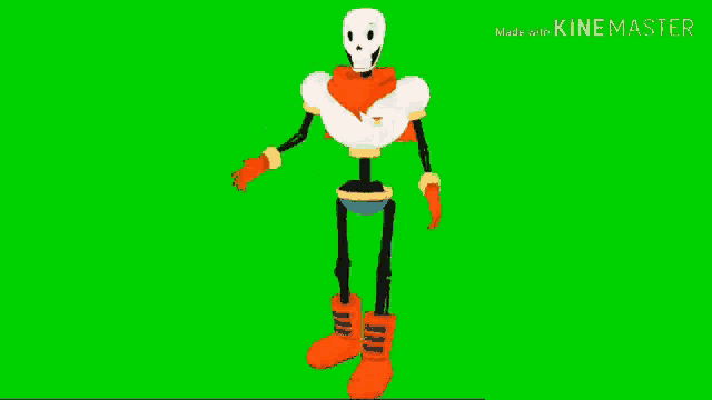 papyrus is dancing on a green screen in a 3d model .