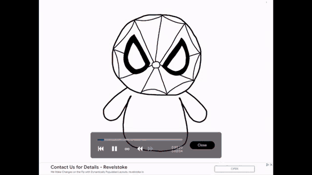 a drawing of a spider-man next to a picture of him