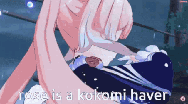 a video game character says rose is a kokomi hover