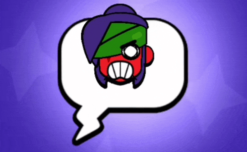 a cartoon character with a green hat and a speech bubble .
