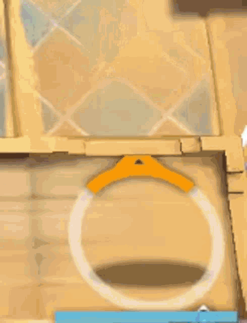 a cartoon character is standing on a hanger in a video game