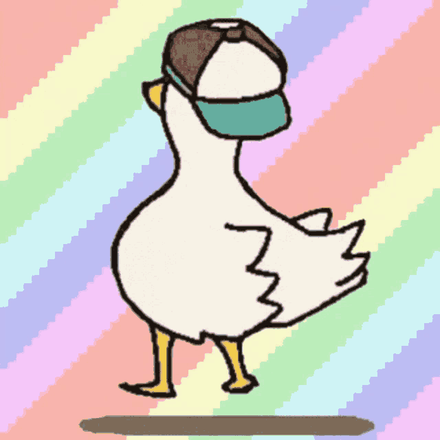 Smaller Dancing Duck Rainbow GIF - Smaller Dancing Duck Rainbow GIFs