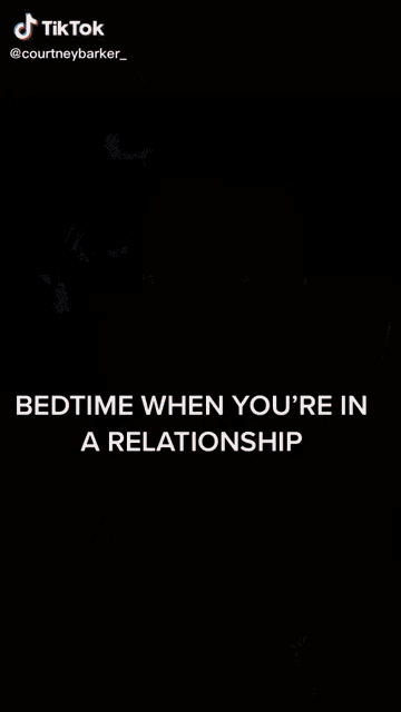 bedtime when you 're in a relationship is written on a gray background .