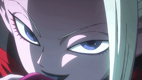 a close up of a cartoon character 's face