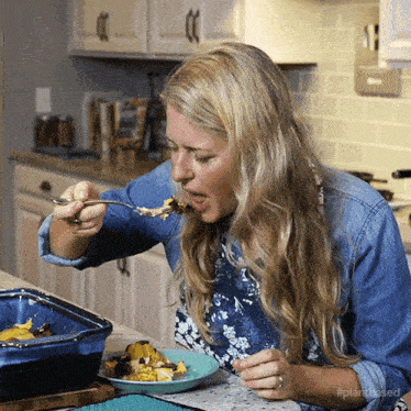 Eating Jill Dalton GIF - Eating Jill Dalton The Whole Food Plant Based Cooking Show GIFs