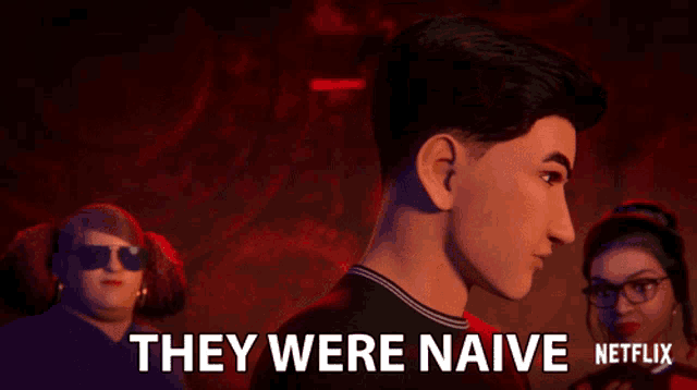 they were naive netflix poster with a man and two women